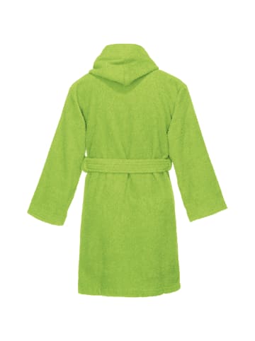 REDBEST Frottier Kinder-Bademantel mit Kapuze Chicago in apfelgrün