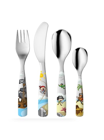 Gnali&Zani Piraten - Kinderbesteck Set, 4-teilig