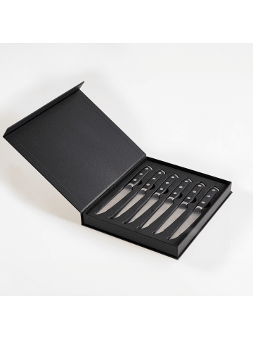 Beliani 7-tlg Küchenmesser-Set TOYAMA in Schwarz