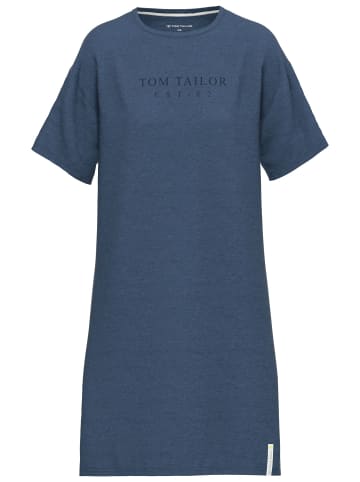 Tom Tailor Nachthemd Westport in blau-mittel-melange