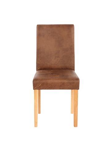 MCW 2er-Set Esszimmerstuhl Littau, Textil, Wildlederimitat, helle Beine
