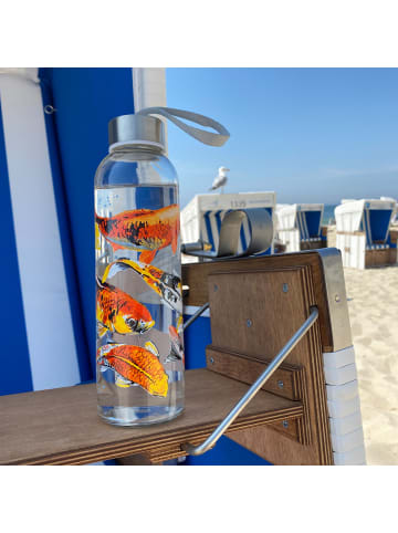 Geda Labels Trinkflasche Fische in Orange - 500ml