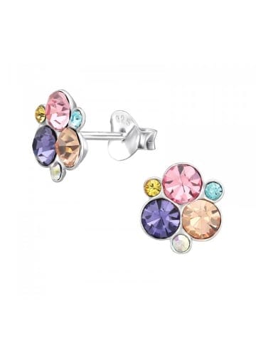Alexander York Ohrringe, Ohrstecker KRISTALL regenbogenfarben in 925 Sterling Silber, 2-tlg.