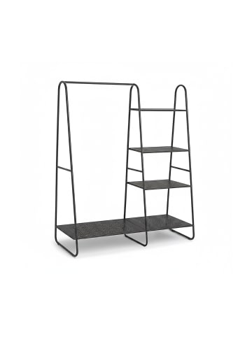 relaxdays Kleiderständer in Schwarz - (B)100 x (H)150 x (T)39 cm