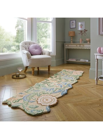 KADIMA DESIGN Wollteppich Shaped Botanisch Floral, Wohnzimmer in Grün