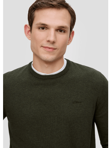 s.Oliver Strickpullover langarm in Olive