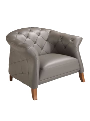 Angel Cerdá Chester-Sessel 5132 in Grau / Honig – (B)112 x (H)99 x (T)81 cm