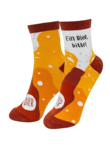 Sheepworld Nonbook - Zaubersocken Motiv Bier, 1 Paar für Größe 41-46