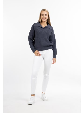 RISA Damen Strick Pullover in Graublau
