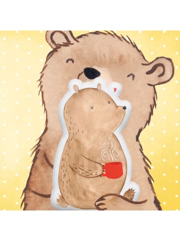 Mr. & Mrs. Panda figurenkissen Bär Kaffee ohne Spruch in Weiß