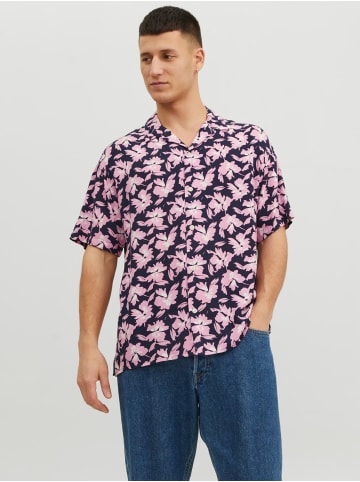 Jack & Jones Florales Kurzarm Hemd Relaxed Fit Shirt JORLUKE in Rosa