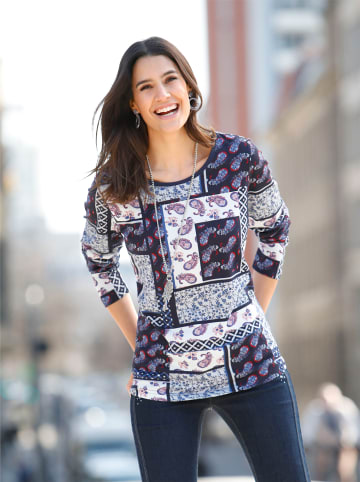 WITT WEIDEN Shirt in marine-bedruckt