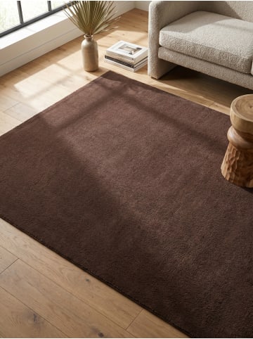 KADIMA DESIGN Läufer Uni rutschhemmend pflegeleicht Wohnzimmer Schlafzimmer Flur in Braun
