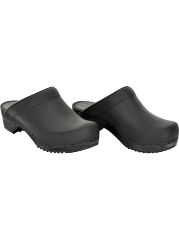 Sanita Comfortwear Clog "Wood-Chrissy Open" in Schwarz