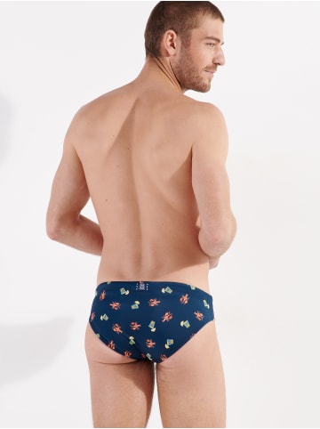 HOM Badehose Beach Club in navy print