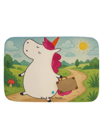 Mr. & Mrs. Panda Badematte Einhorn Koffer Design ohne Spruch in Weiß
