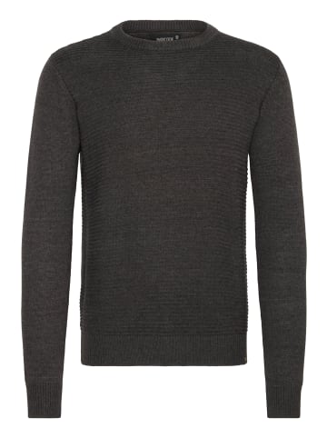 INDICODE Strickpullover IDRicardo 35420MM Strickpulli aus Grobstrick in grau melange