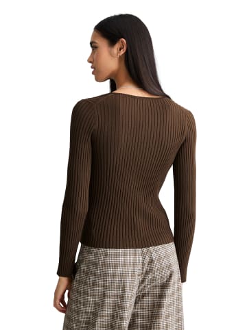 Marc O'Polo DENIM Rippstrick-Cardigan slim in Hazelnut Brown