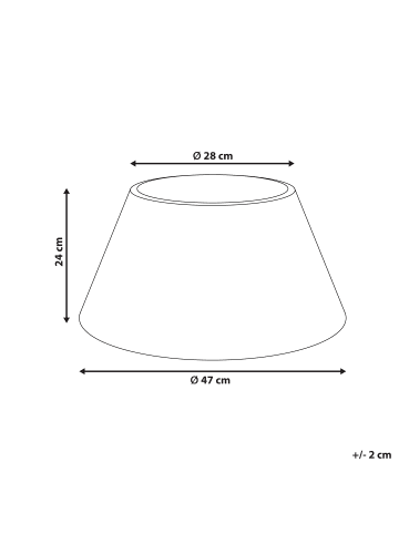 Beliani Weihnachtsbaumkragen FLOCON in Braun - (W) 47 x (H) 24 x (L) 47 cm