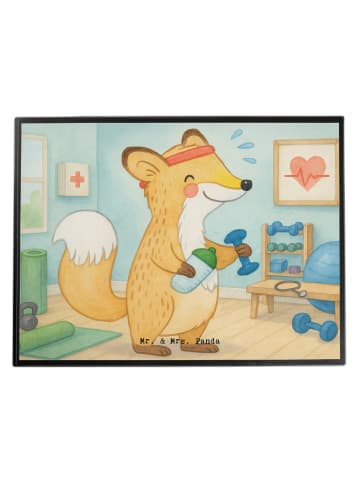 Mr. & Mrs. Panda schreibtischunterlage Fuchs Fitness Design ohne... in Weiß