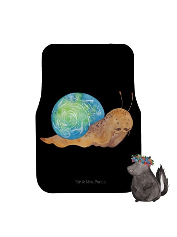 Mr. & Mrs. Panda Autoteppich Schnecke Sir ohne Spruch in Schwarz