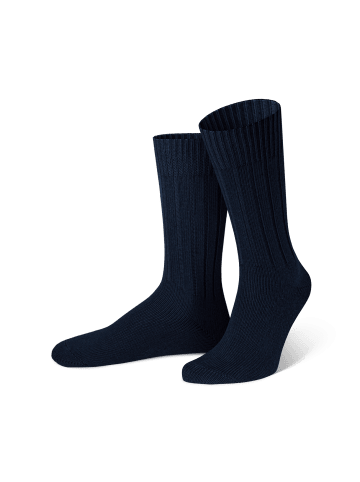 von Jungfeld Gerippte Socken in Dunkelblau in mehrfarbig