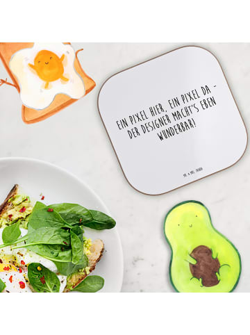 Mr. & Mrs. Panda gläseruntersetzer Spruch Designer Pixel Kunst m... in Weiß