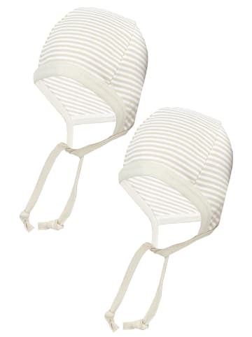TupTam Unisex Baby Erstlingsmütze zum Binden 2er Pack in beige