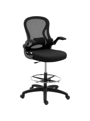 Vinsetto Zeichenstuhl-59L x 65B x 102-122H cm-Schwarz