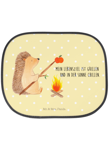 Mr. & Mrs. Panda Sonnenschutz Auto Igel Grillen mit Spruch in Gelb Pastell