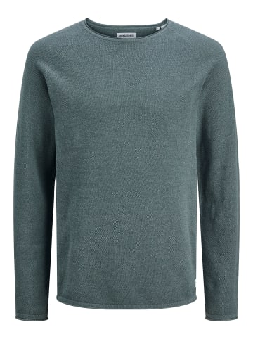 Jack & Jones Rundhals Strickpullover Langarm Sweater aus Baumwolle JJEHILL in Petrol