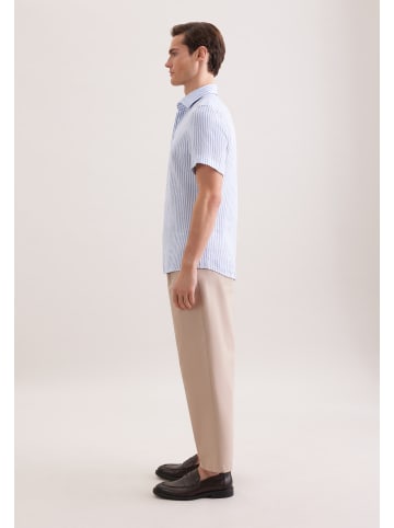 Seidensticker Leinenhemd Slim in Mittelblau