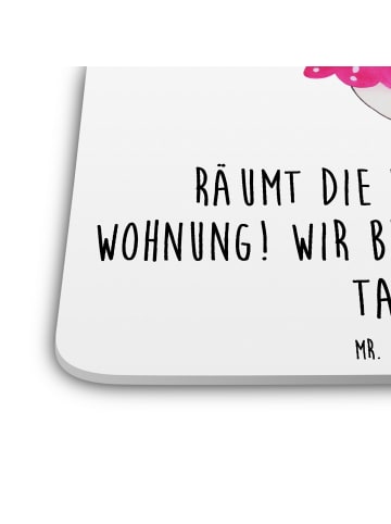 Mr. & Mrs. Panda Bierdeckel Einhorn Ballerina mit Spruch in Weiß