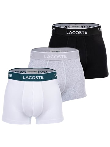 Lacoste Boxershort 3er Pack in Schwarz/Grau/Weiß