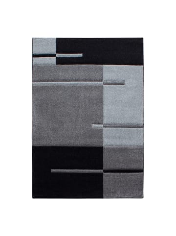 KADIMA DESIGN Teppich Kurzflor Waschbar Karo MONZA Strapazierfähig OEKO-TEX in Grau