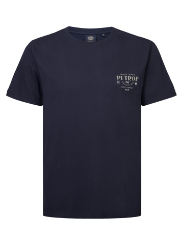 Petrol Industries T-Shirt mit Rückenaufdruck in Plus Size Charging in Blau