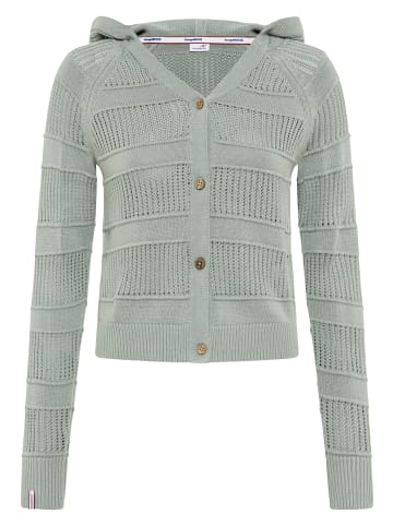 Kangaroos Ajourstrickjacke in Graublau