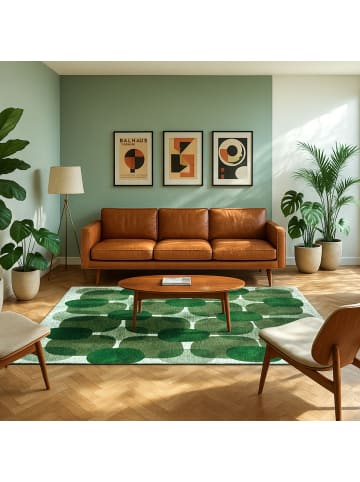 lola & moi Teppich Hedgerow Green in grün