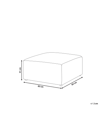 Beliani Ottomane LEMVIG in Beige - (W) 83 x (H) 41 x (L) 83 cm
