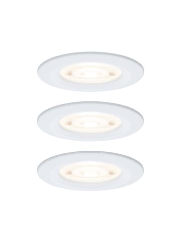 paulmann LED Einbauleuchte Nova GU10 Flat starr IP44 3x4,9W 3x550lm 230V  2700K Weiß mat