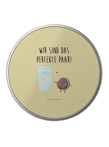 Mr. & Mrs. Panda Aufbewahrungsbehälter Milch Keks mit Spruch in Gelb Pastell