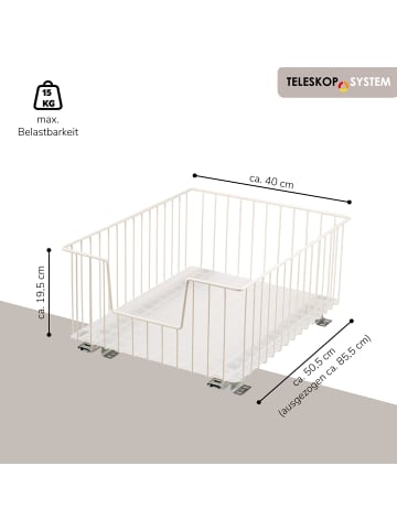 bremermann Schrank-Korbauszug ca. 40 x 23 x 50,5 cm (B/H/T)
