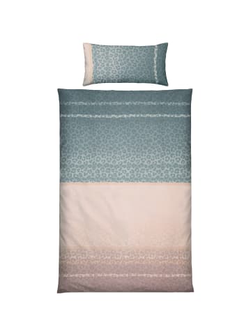 Erwin Müller Mako-Satin Bettwäsche in türkis-beige