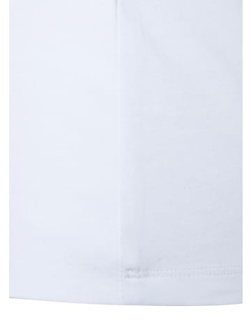 More & More Stretch-Basic-Top, Vorderteil gedoppelt in white