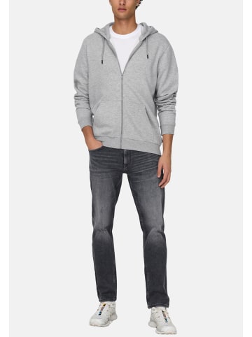 ONLY & SONS Sweatjacke / Hoodie Ceres in Schwarz / hellgrau