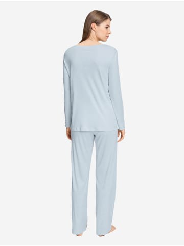 Hanro Pyjama Pilar in pastel sky
