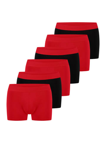 Bruno Banani Retro Short / Pant Flowing in Rot / schwarz