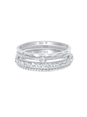 Elli Ring 925 Sterling Silber Ring Set in Silber