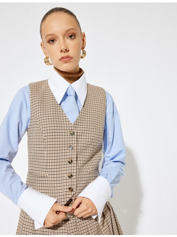 KOTON Weste in Braun Gemustert