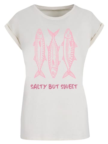 F4NT4STIC Extended Shoulder T-Shirt Salty But Sweet Summer in Whitesand